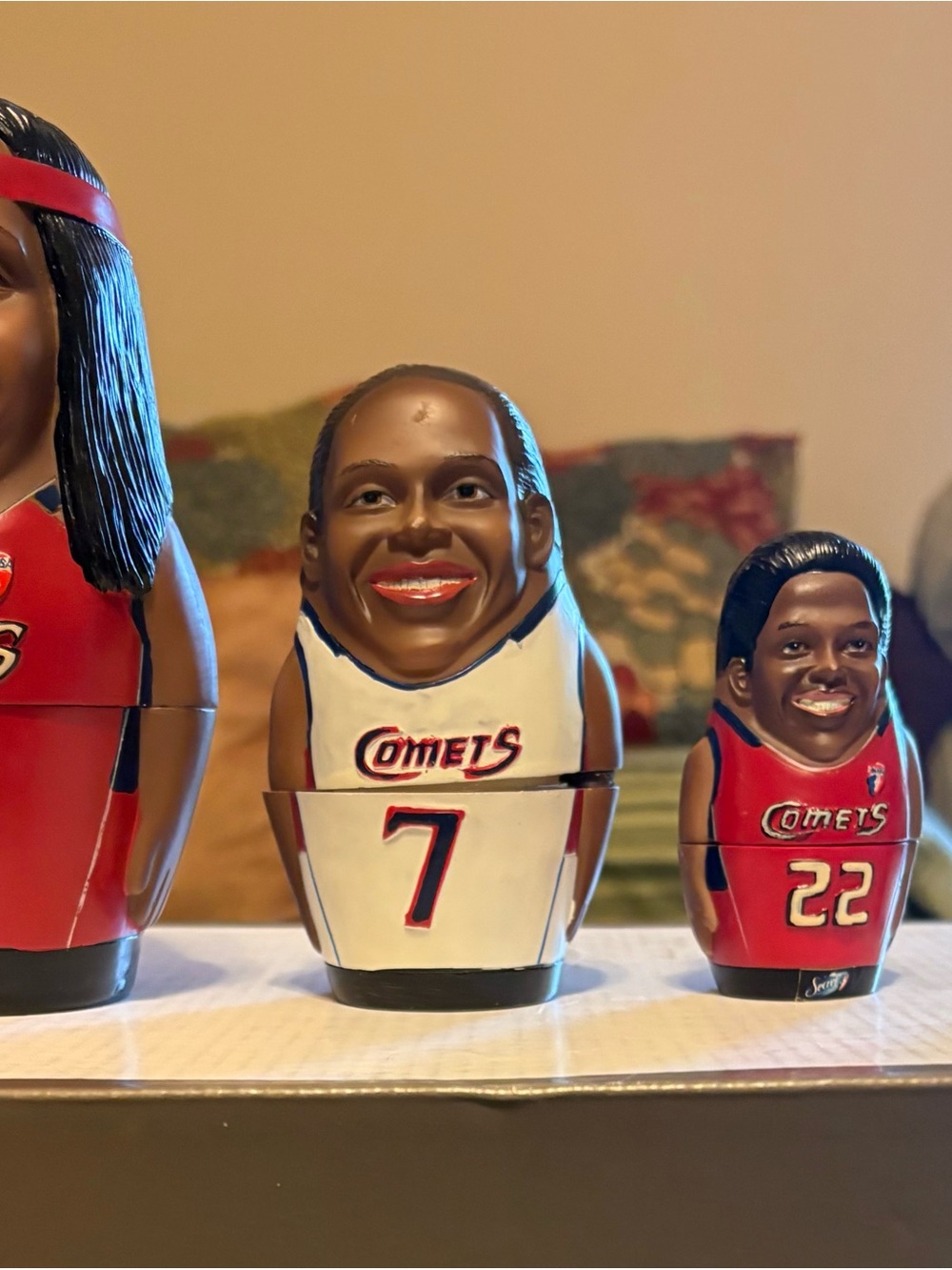 Collectible Nesting Dolls Set - Red and White